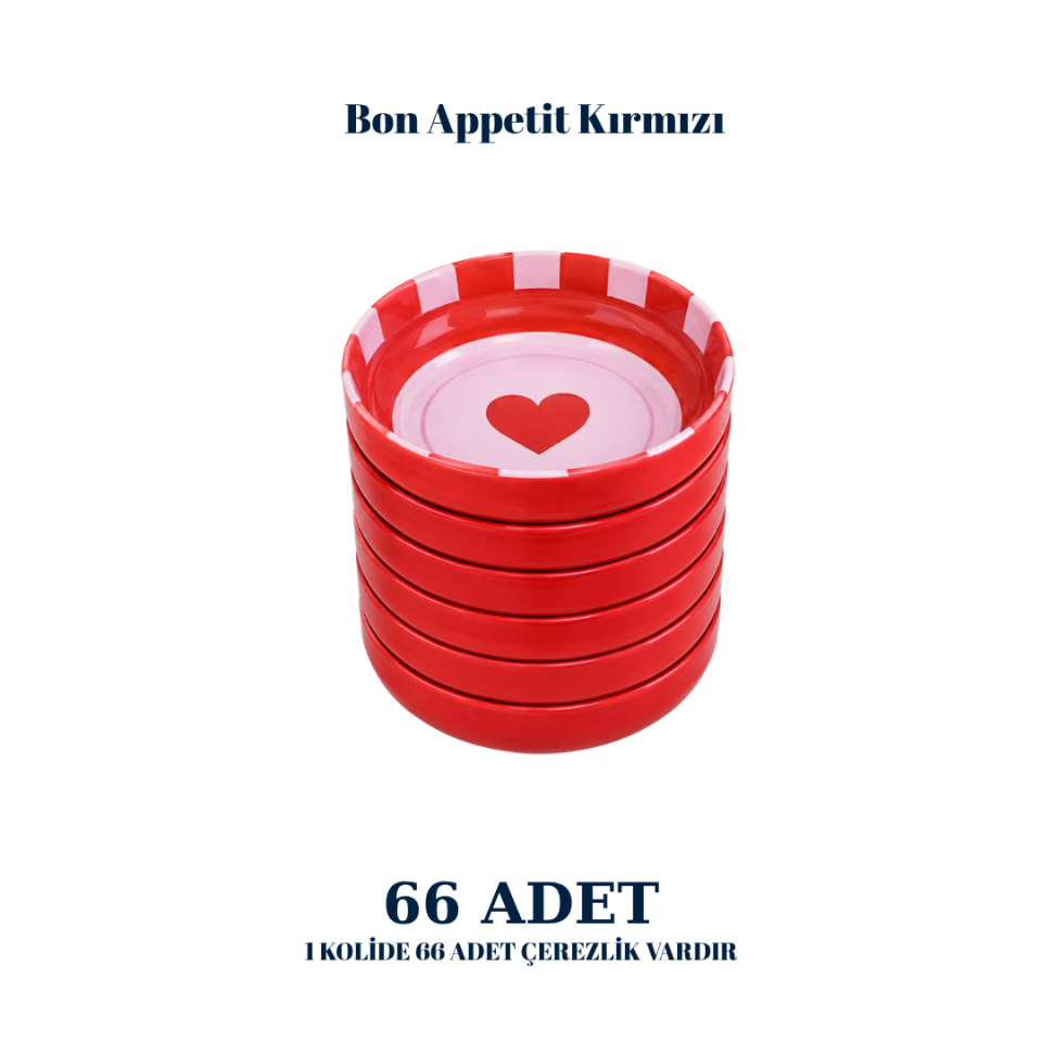 Sarkap Home 66 Adet Çerezlik BonappetitKırmızı