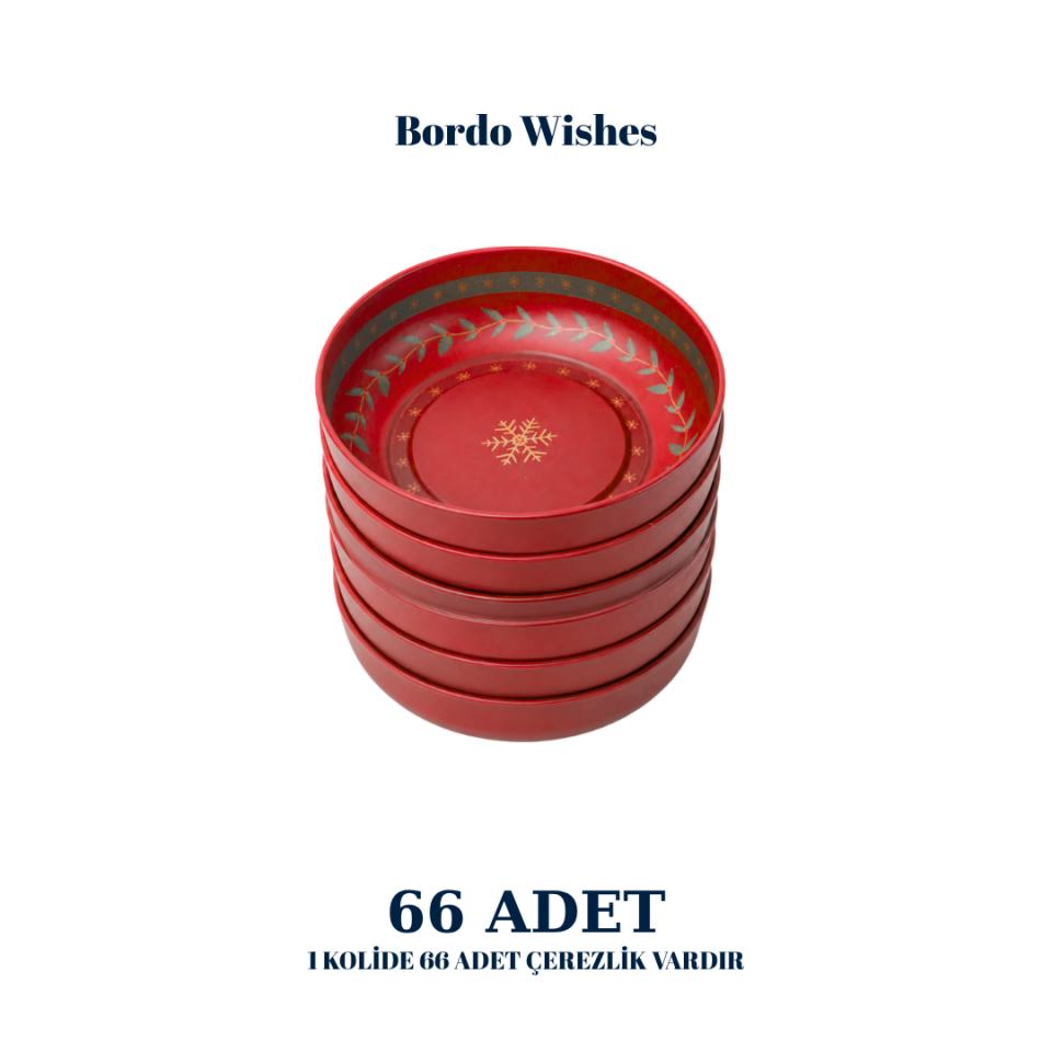 Sarkap Home 66 Adet Çerezlik BordoWishes