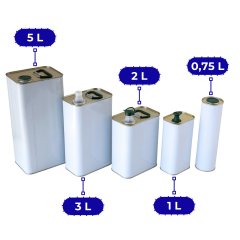 Sarkap 1 L (1000 ml) Kapaklı Zeytinyağı Tenekesi Beyaz - Pratik Kapaklı