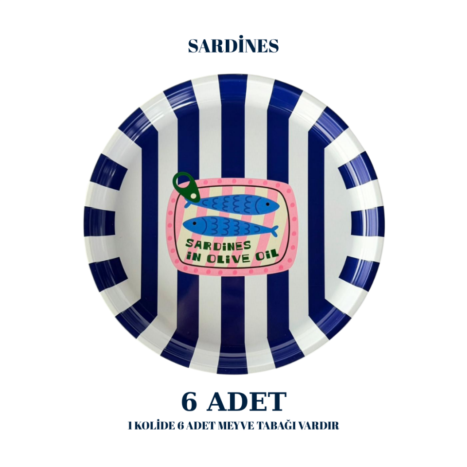 Sarkap Home 6 Adet Meyve Tabağı Sardines