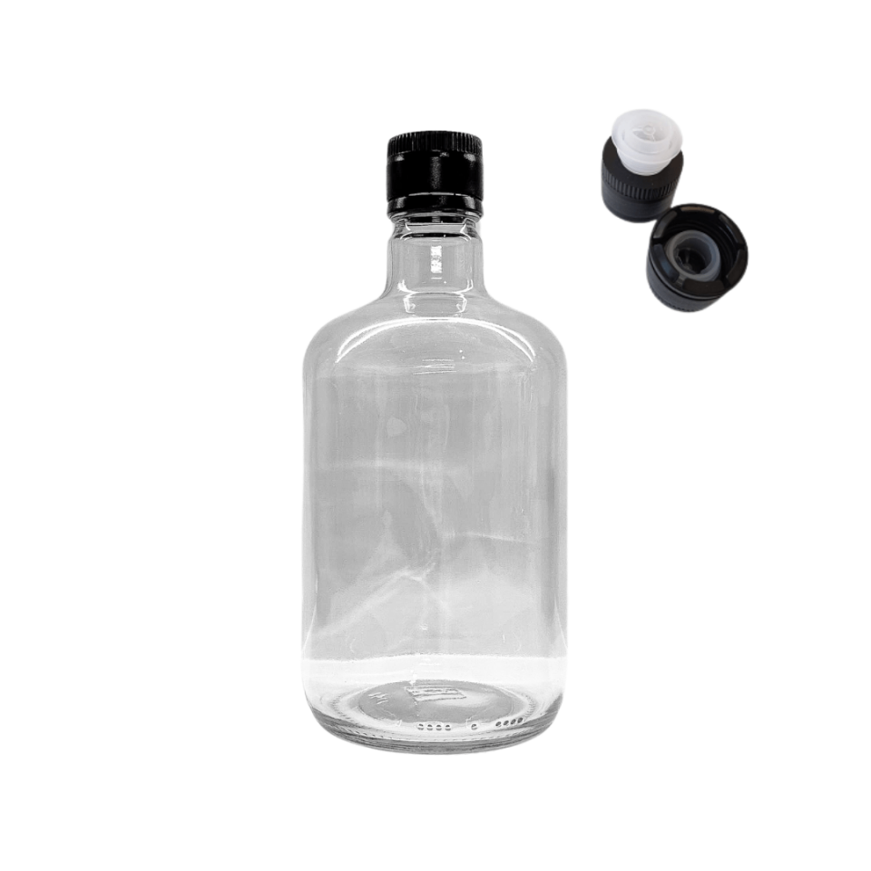 Sarkap 500 ml Biolio 2288 Adet Paletli Kapaklı Cam Zeytinyağı Şişesi Yağdanlık Akıtmalı Kapak
