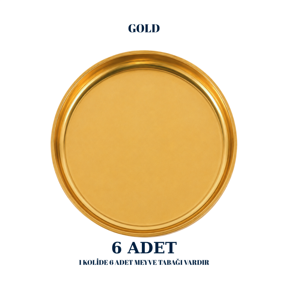 Sarkap Home 6 Adet Meyve Tabağı Gold