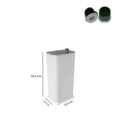 Sarkap 1 L (1000 ml) Kapaklı Zeytinyağı Tenekesi Beyaz - Dobi Kapaklı