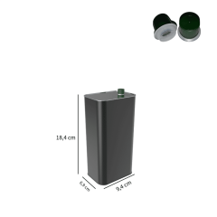 Sarkap 1 L (1000 ml) Kapaklı Zeytinyağı Tenekesi Koyu Siyah - Dobi Kapaklı