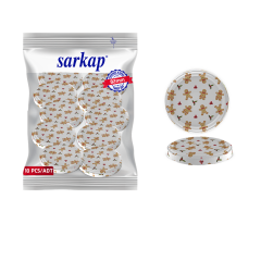 Hijyenik Paketli 10 Adet Kavanoz Kapağı Yeni Yıl Serisi 82 mm EkoseTeddyYeşil&Kırmızı