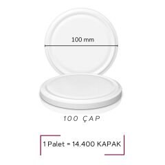 Sarkap 100 mm 16.200 Adet Paletli Kavanoz Kapağı Beyaz