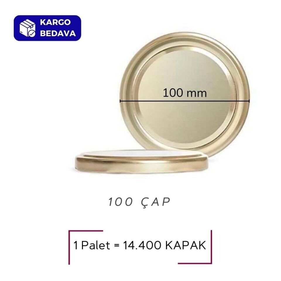 Sarkap 100 mm 16.200 Adet Paletli Kavanoz Kapağı Gold