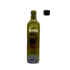 Sarkap 750 ml Marasca 1428 Adet Paletli Kapaklı Cam Zeytinyağı Şişesi Yağdanlık Yeşil Akıtmasız Kapak