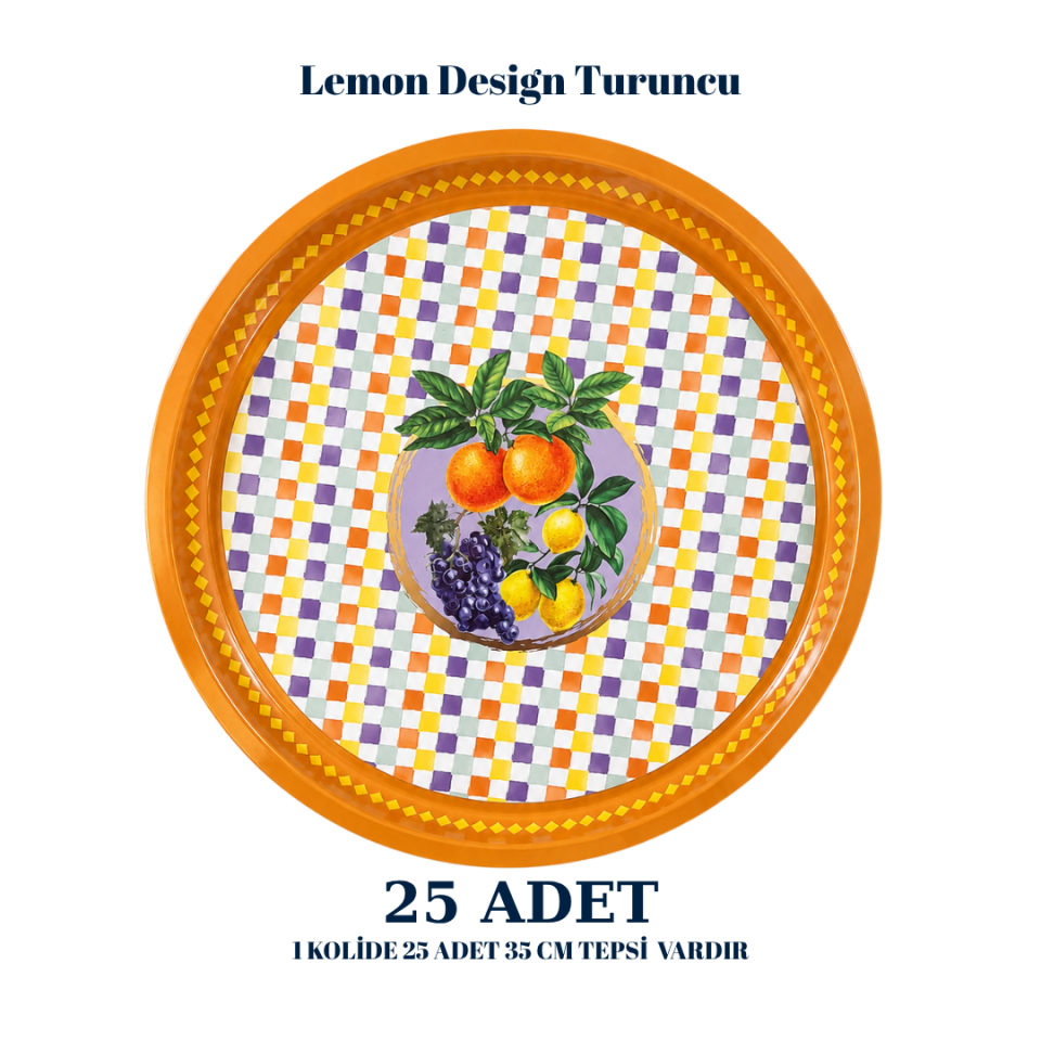 Sarkap Home 25 Adet 35 cm Tepsi LemonDesignTuruncu