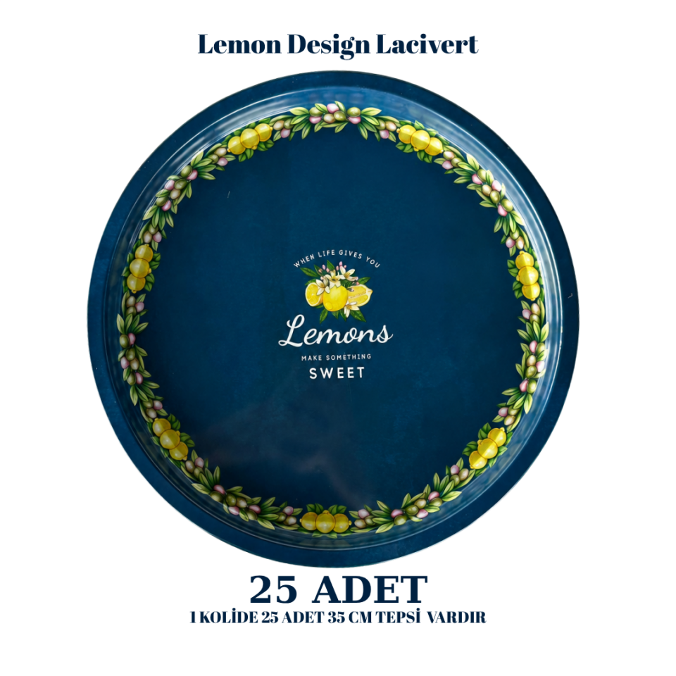 Sarkap Home 25 Adet 35 cm Tepsi LemonDesignLacivert