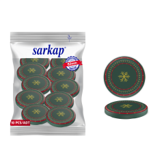 Hijyenik Paketli 10 Adet Kavanoz Kapağı Yeni Yıl Serisi 82 mm WishesYeşil