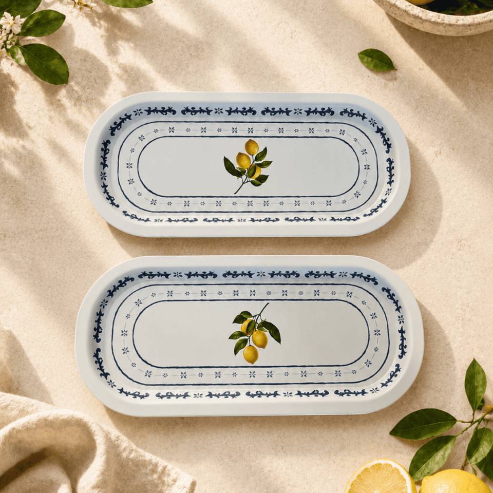 Sarkap Home 60 Adet Oval Tepsi LemonDesignBeyaz