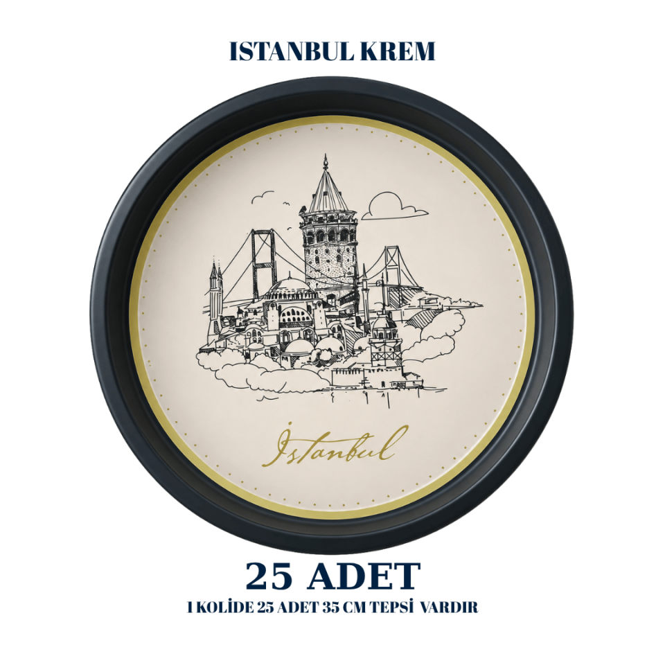 Sarkap Home 25 Adet 35 cm Tepsi İstanbulKrem