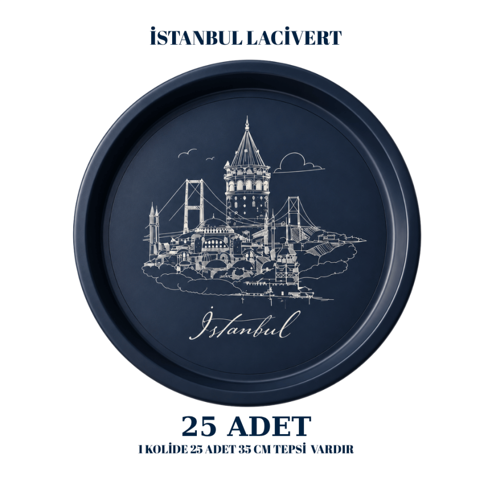 Sarkap Home 25 Adet 35 cm Tepsi İstanbulLacivert
