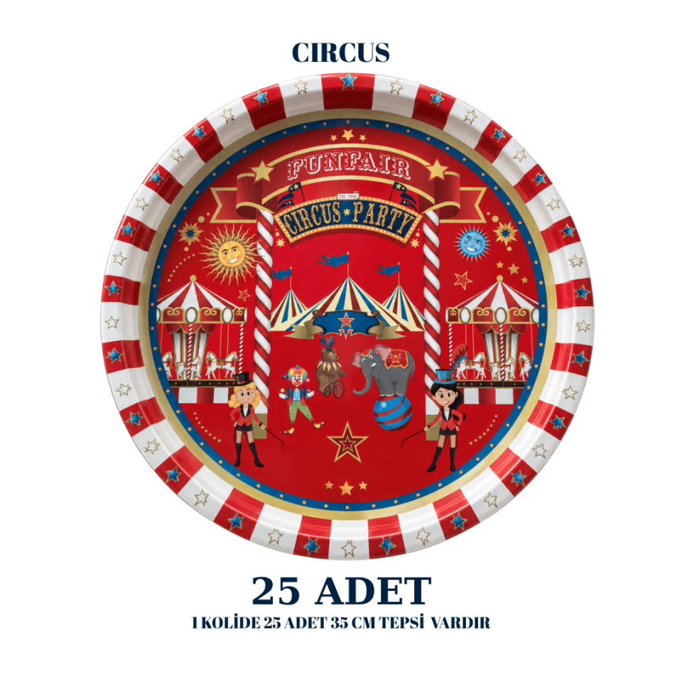 Sarkap Home 25 Adet 35 cm Tepsi Circus