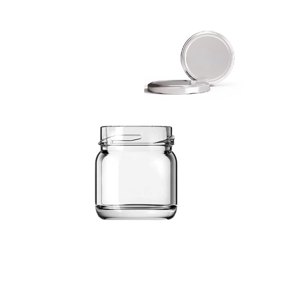 Sarkap 40 ml 47 Adet Kolili Kapaklı Cam Kavanoz Silver