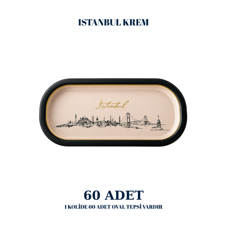Sarkap Home 60 Adet Oval Tepsi İstanbulKrem