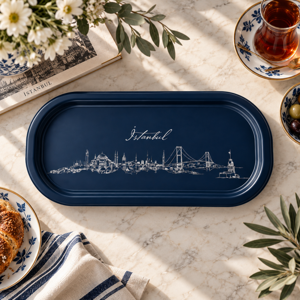 Sarkap Home 60 Adet Oval Tepsi İstanbulLacivert