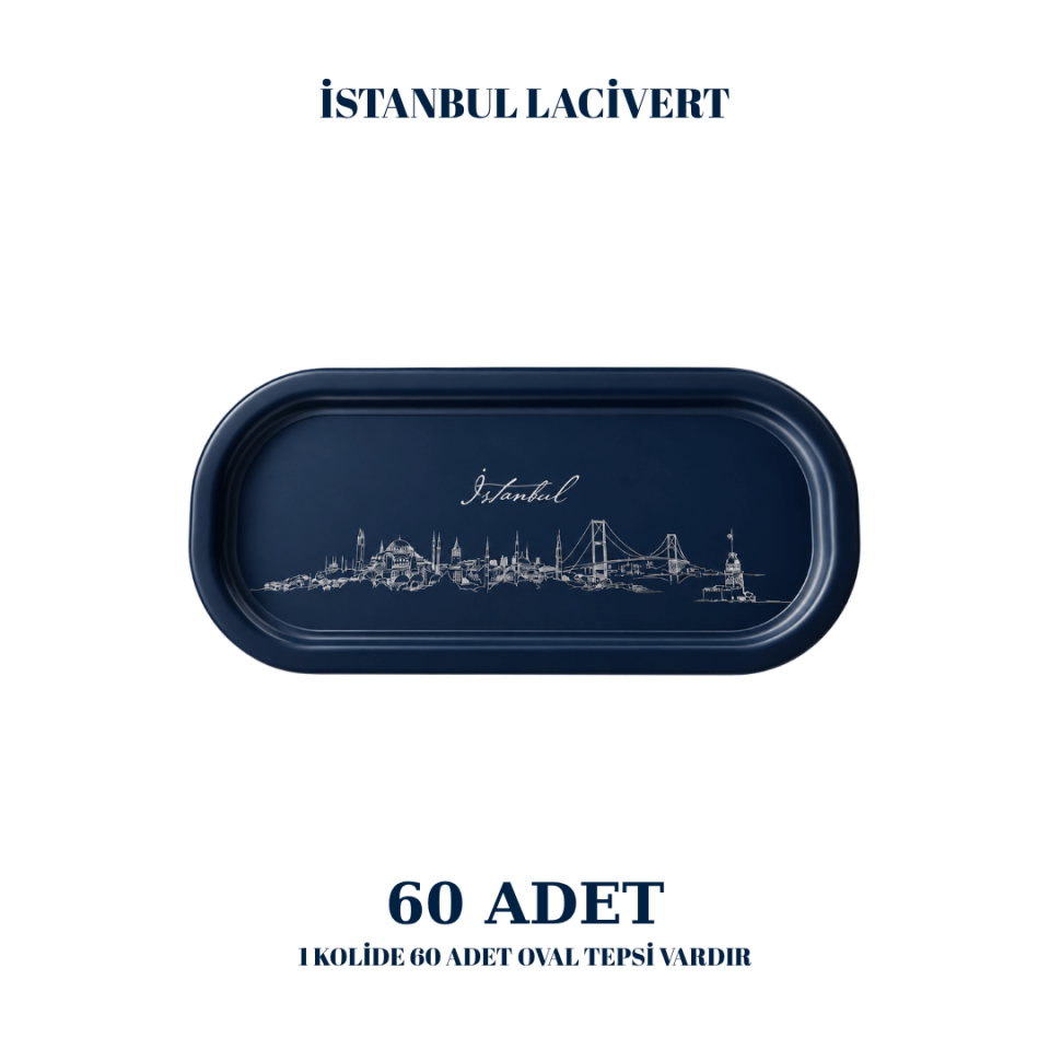 Sarkap Home 60 Adet Oval Tepsi İstanbulLacivert