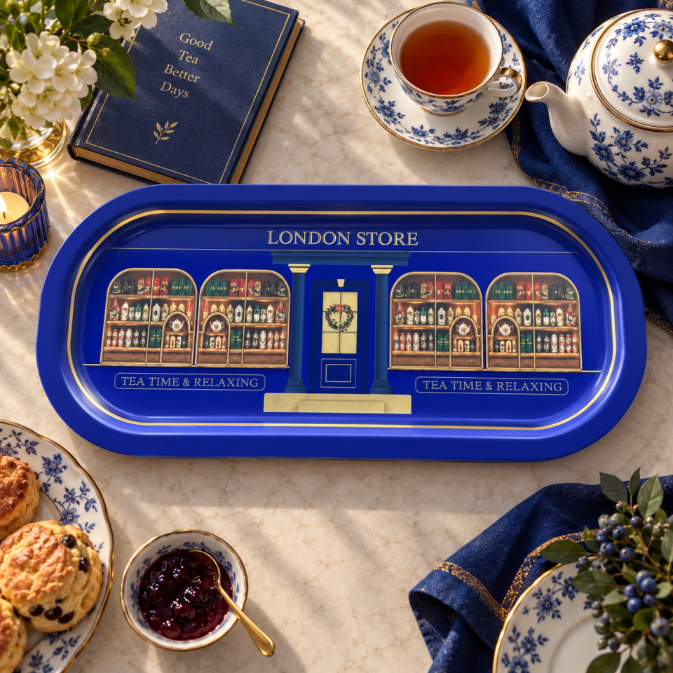 Sarkap Home 60 Adet Oval Tepsi LondonStoreLacivert