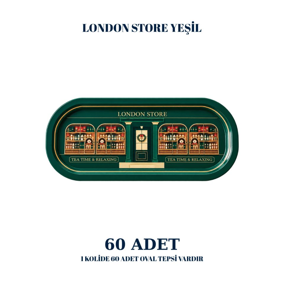 Sarkap Home 60 Adet Oval Tepsi LondonStoreYeşil