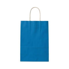 Sarkap Burgu Saplı Renkli Kraft Çanta 18x8x24 cm Mavi