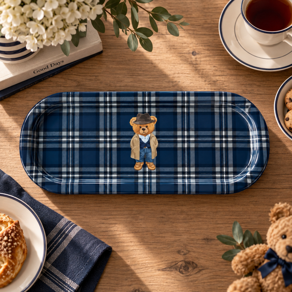 Sarkap Home 60 Adet Oval Tepsi TeddyLacivert