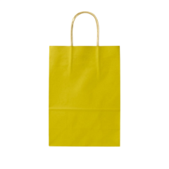Sarkap Burgu Saplı Renkli Kraft Çanta 18x8x24 cm Sarı
