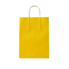 Sarkap Burgu Saplı Renkli Kraft Çanta 25x12x31 cm Sarı