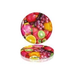 Hijyenik Paketli 10 Adet Kavanoz Kapağı Meyve Desenler 82 mm Meyveler