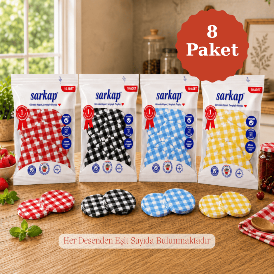 Hijyenik 82 mm Kapak 10lu Paket x 8 Adet RenkliEkoseSerie