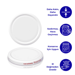 Sarkap 82 mm Kavanoz Kapağı Cam Sağlıktır