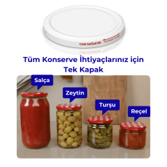 Sarkap 82 mm Kavanoz Kapağı Cam Sağlıktır