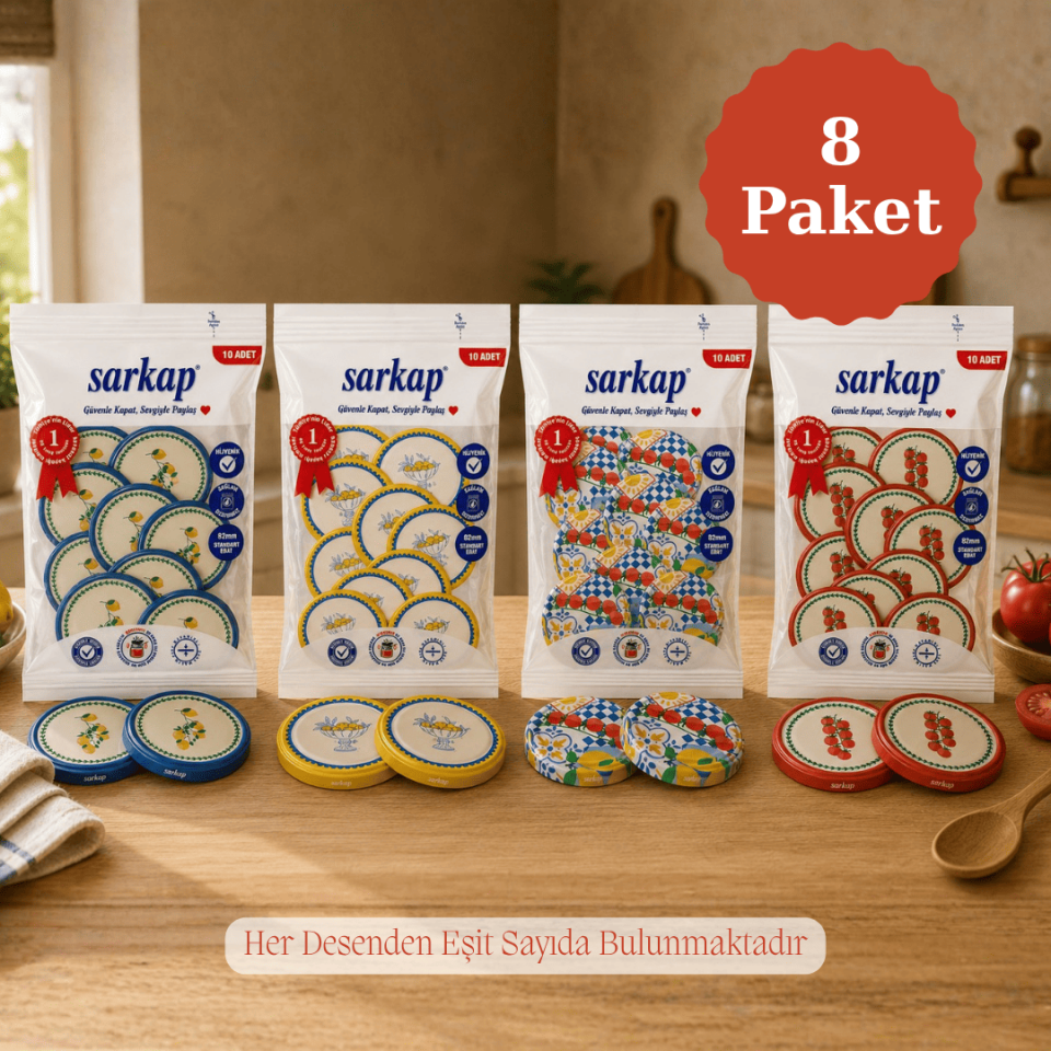 Hijyenik 82 mm Kapak 10lu Paket x 8 Adet PopArtSebzeSerie