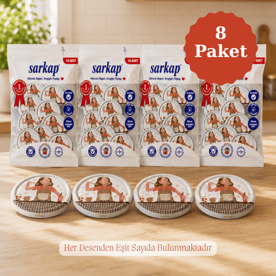 Hijyenik 82 mm Kapak 10lu Paket x 8 Adet K.AşçıKadınSerie