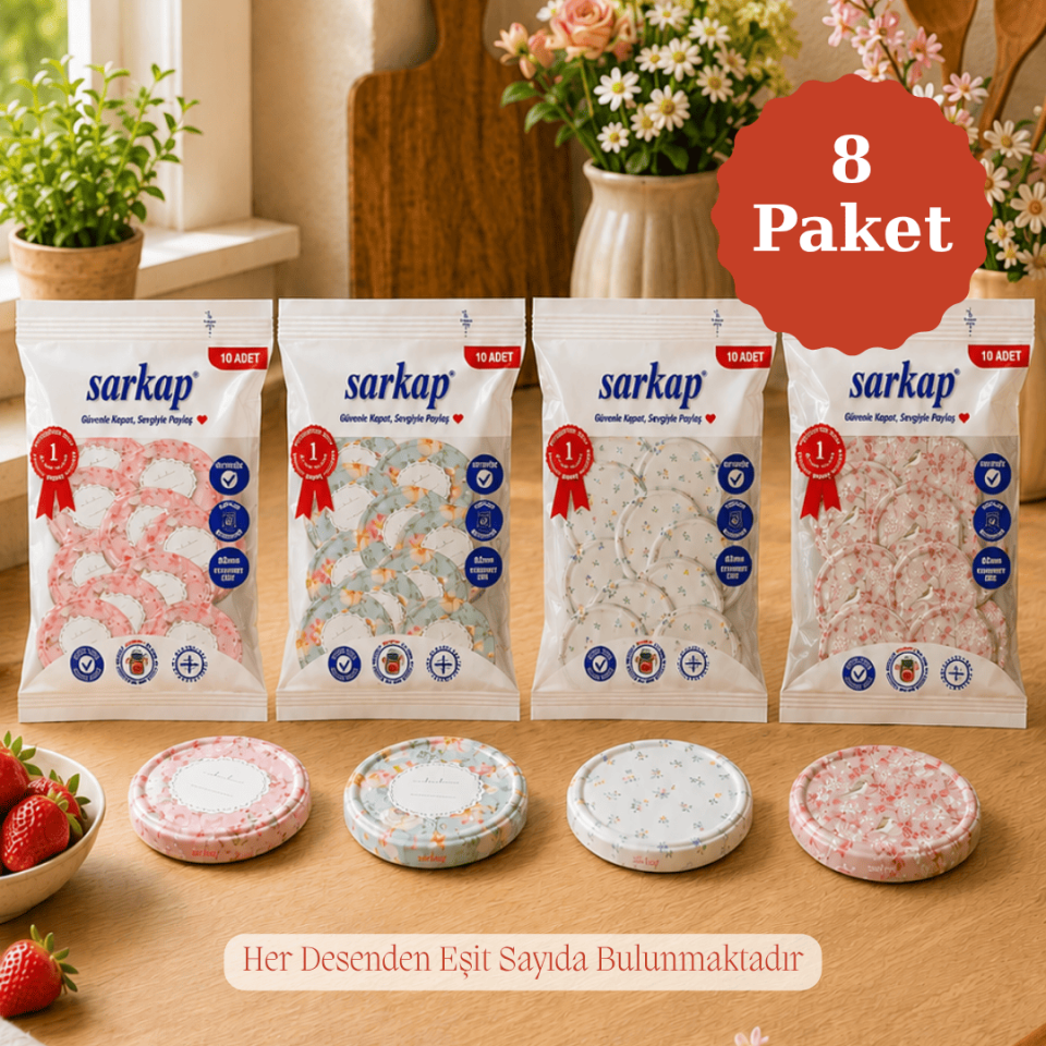 Hijyenik 82 mm Kapak 10lu Paket x 8 Adet GüllerSeri