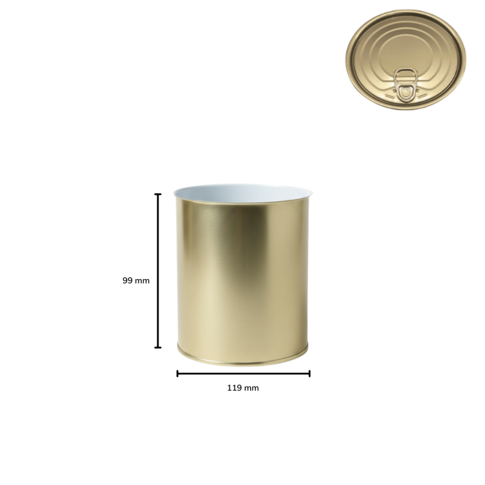 Sarkap 99x119 mm 1210'lu Pigment Laklı Kapaklı Konserve Kutusu