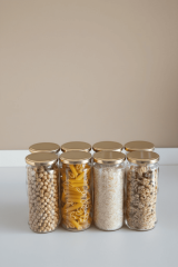 Sarkap 8'li 500 ml Kapaklı Cam Kavanoz - Gold Kapak