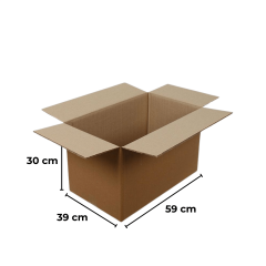 Sarkap BC Dalga Çift Oluk Karton Taşınma Kolisi 39x59x30 cm