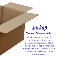 Sarkap BC Dalga Çift Oluk Karton Taşınma Kolisi 39x59x30 cm