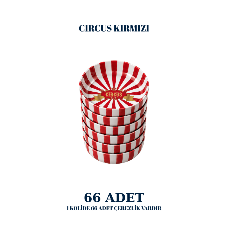 Sarkap Home 66 Adet Çerezlik CircusKırmızı