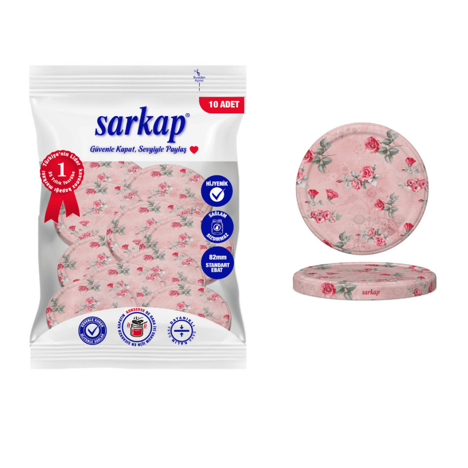 Hijyenik Paketli 10'lu 82 mm Kapak - Güller PembeGüller