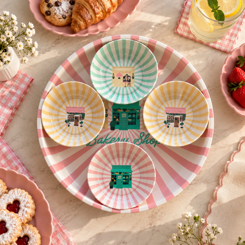 Sarkap Home 20 Adet Meyve Tabağı ve Çerezlik Seti BakeryShop