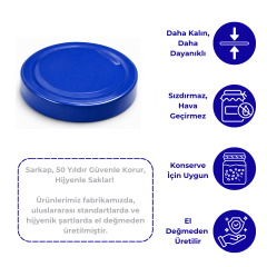 Sarkap 70 mm Derin Etek Kavanoz Kapağı Lacivert