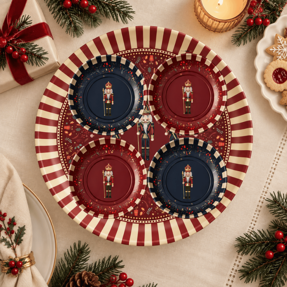 Sarkap Home 20 Adet Meyve Tabağı ve Çerezlik Seti Nutcracker