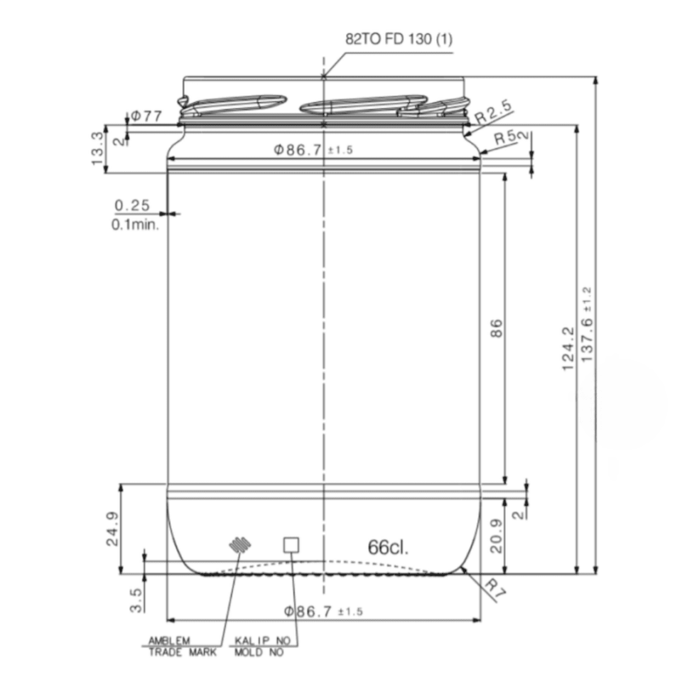 Sarkap 660 ml 2400'lü Shrinkli Kapaksız Cam Kavanoz
