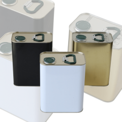 Sarkap 2 L (2000 ml) Kapaklı Kulplu Zeytinyağı Tenekesi Beyaz