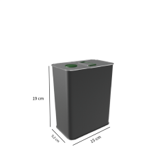 Sarkap 2 L (2000 ml) Kapaklı Kulplu Zeytinyağı Tenekesi Mat Siyah