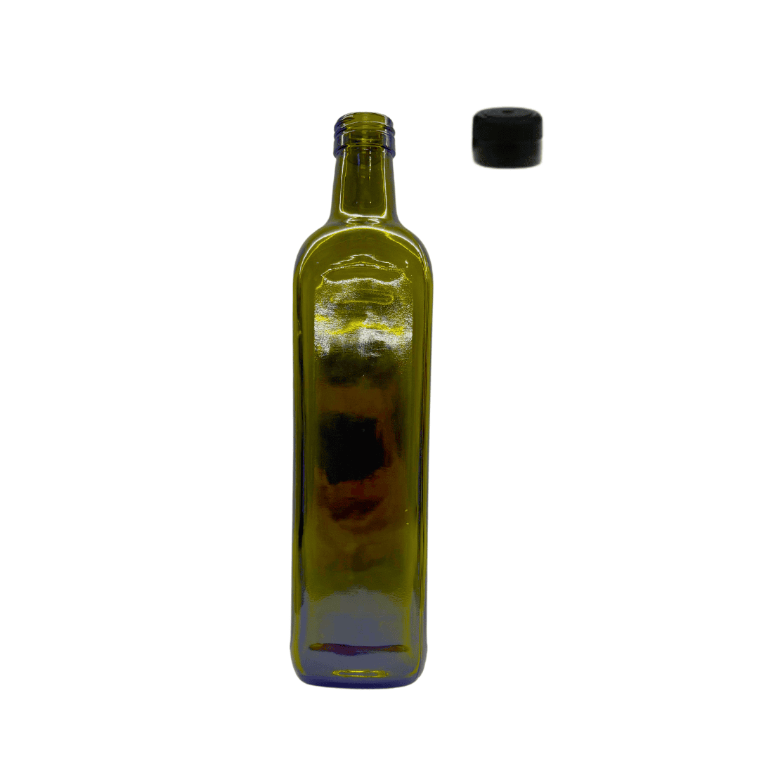 Sarkap 750 ml Marasca Kapaklı Cam Zeytinyağı Şişesi Yağdanlık Yeşil Akıtmasız Kapak