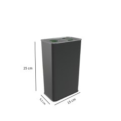 Sarkap 3 L (3000 ml) Kapaklı Kulplu Zeytinyağı Tenekesi Mat Siyah